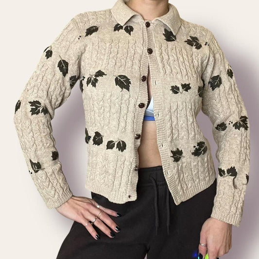 Leaf Pattern Cardigan