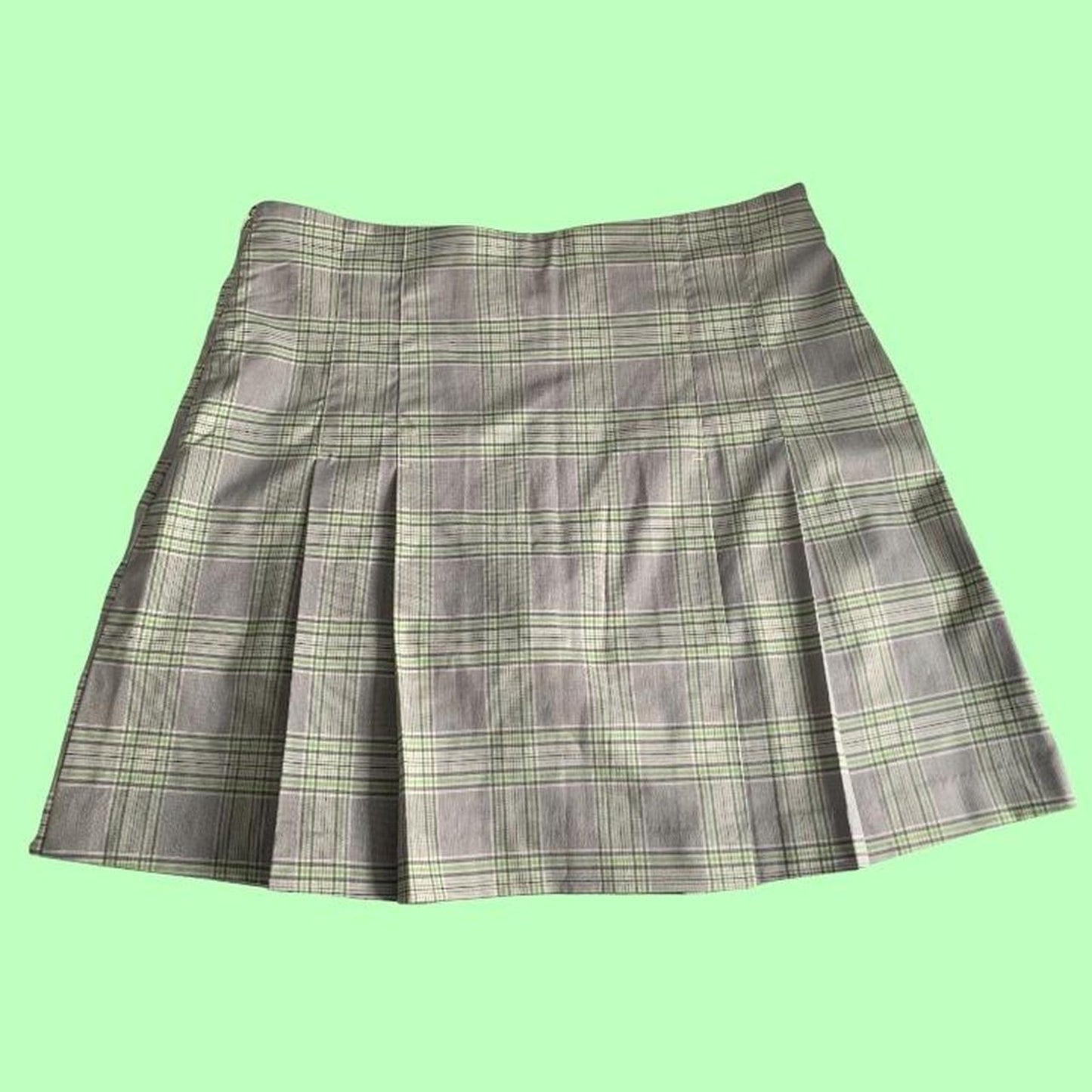 Plaid Pleated Skirt