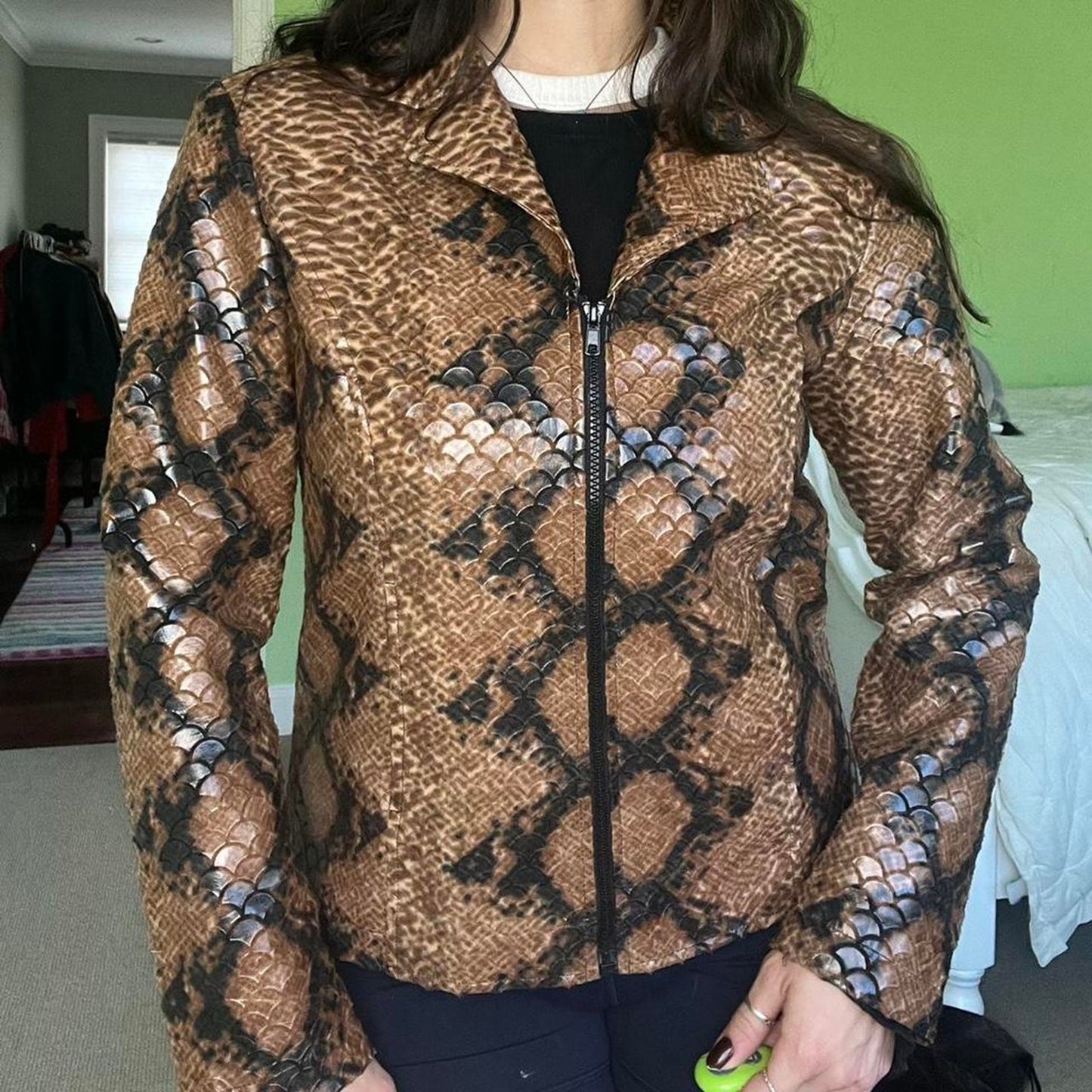 Snakeskin Print Blazer