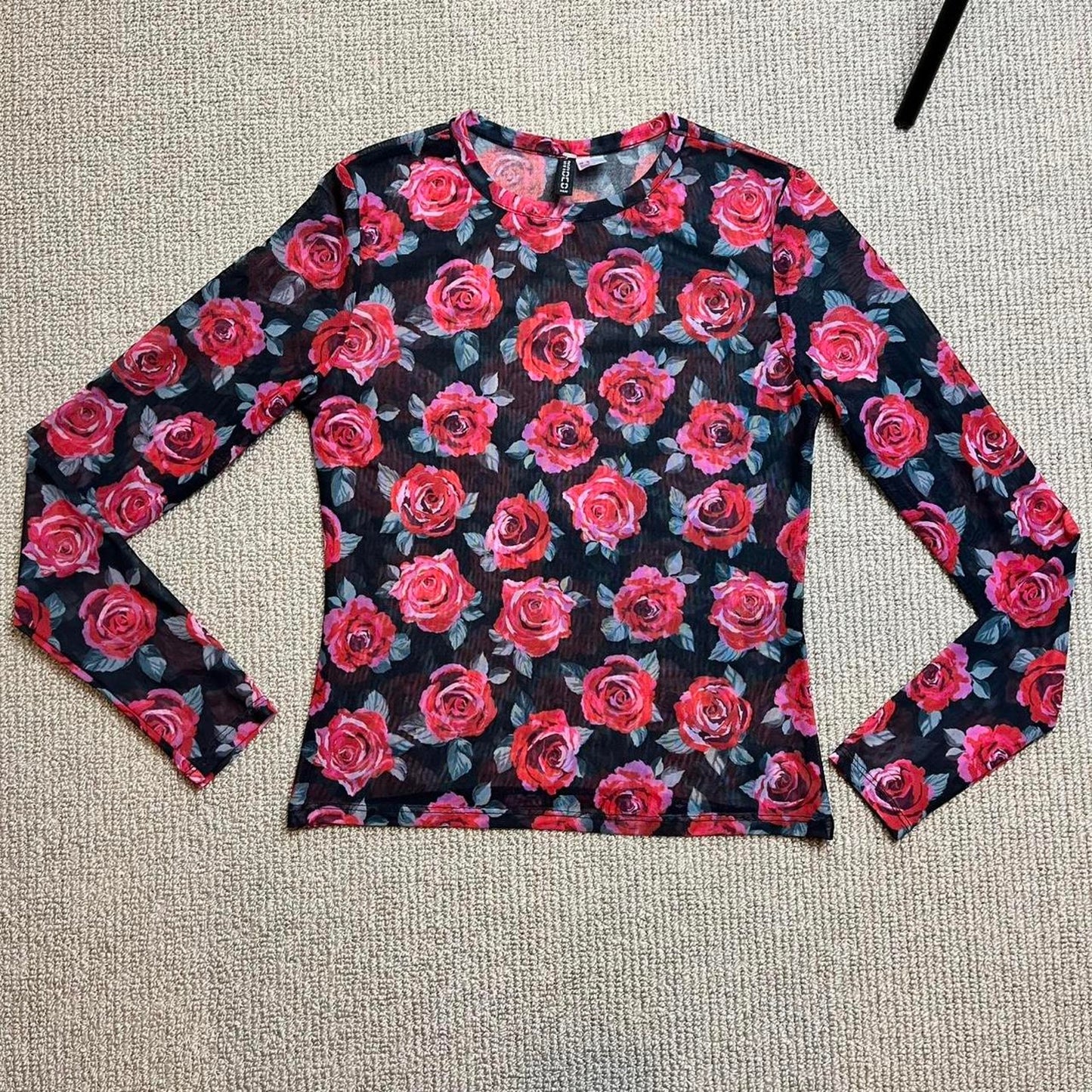 Rose Mesh Top