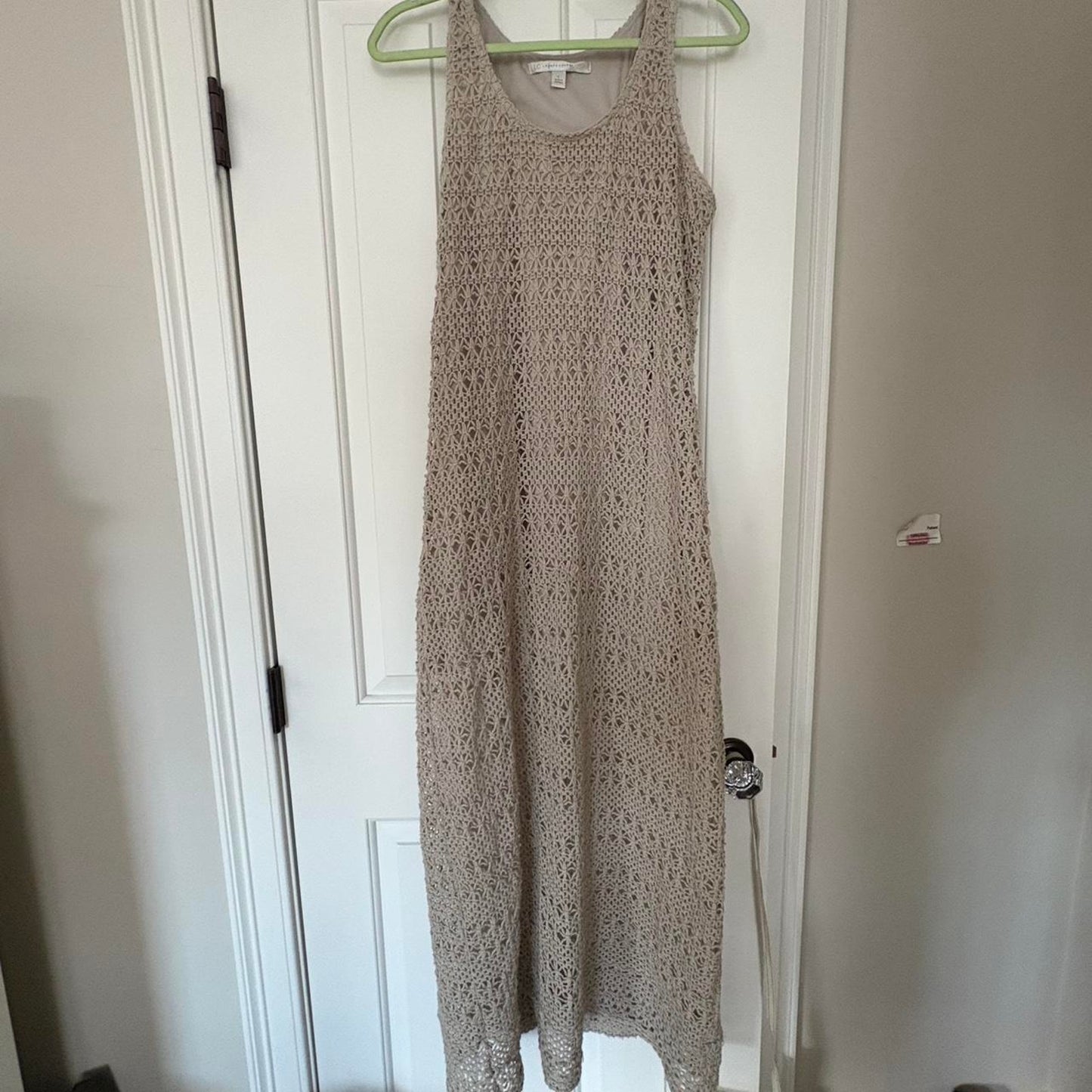 Cream Crochet Maxi Dress