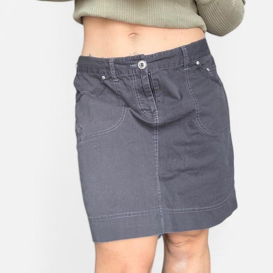 Grey Cargo Skirt