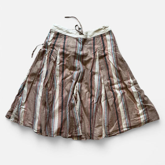 Striped midi skirt
