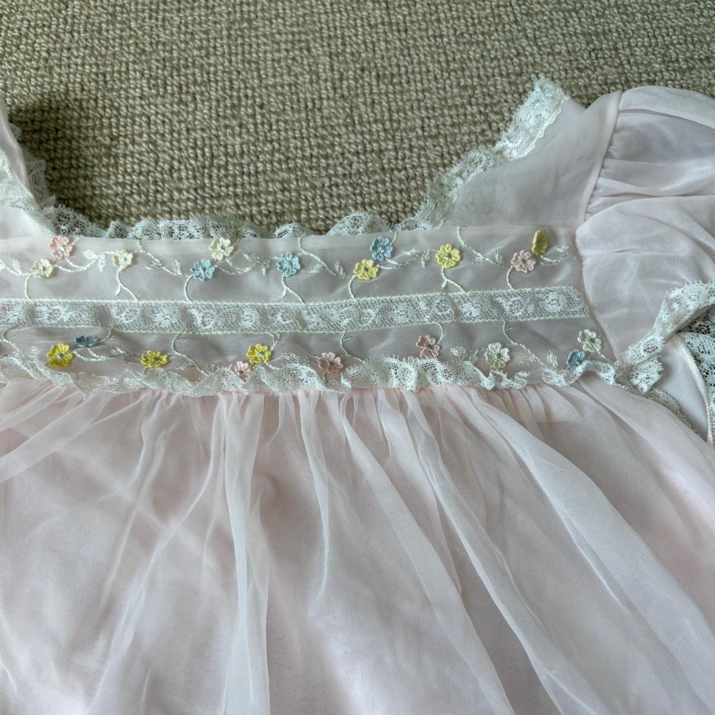 Pink and yellow babydoll dress