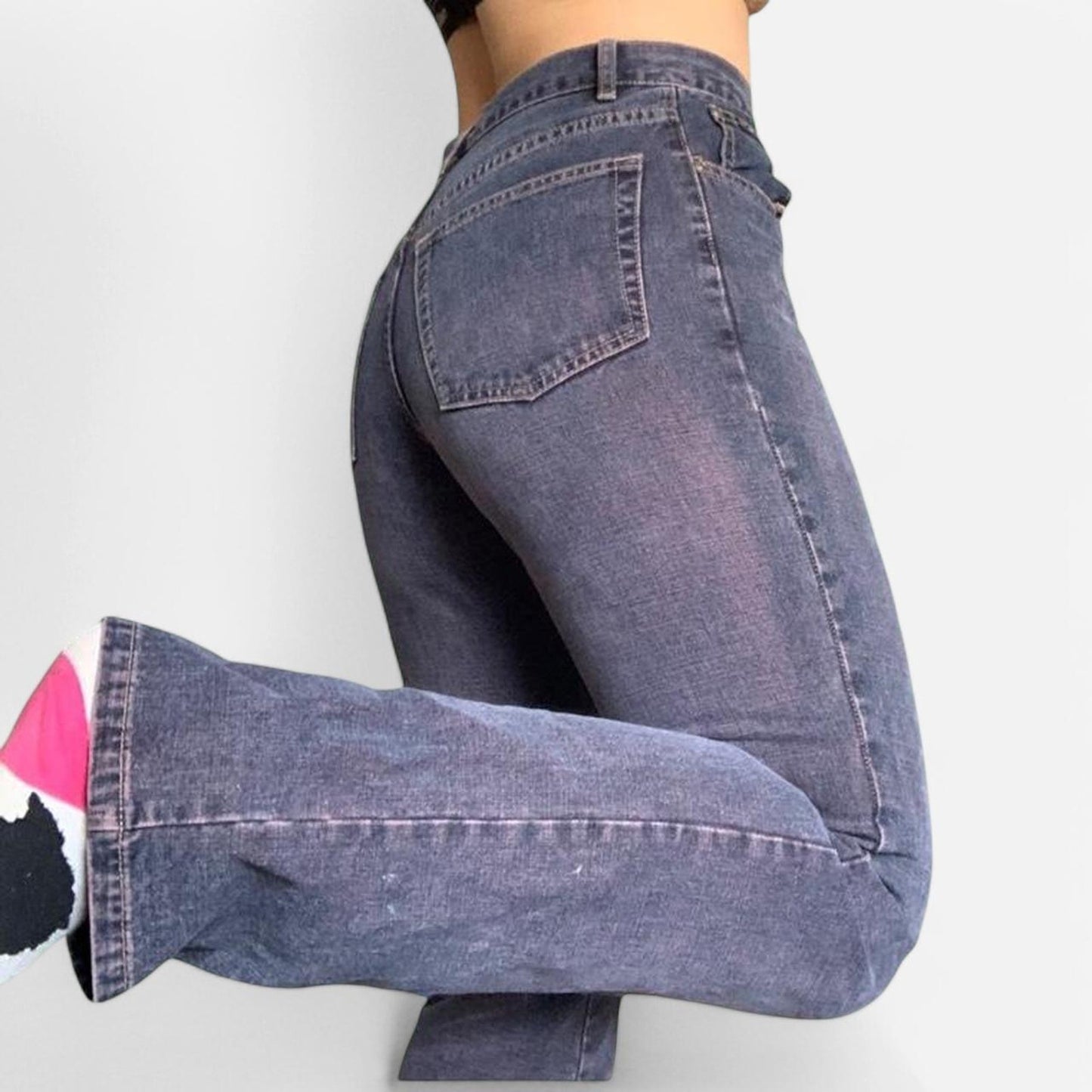 Purple High-Waisted Jeans