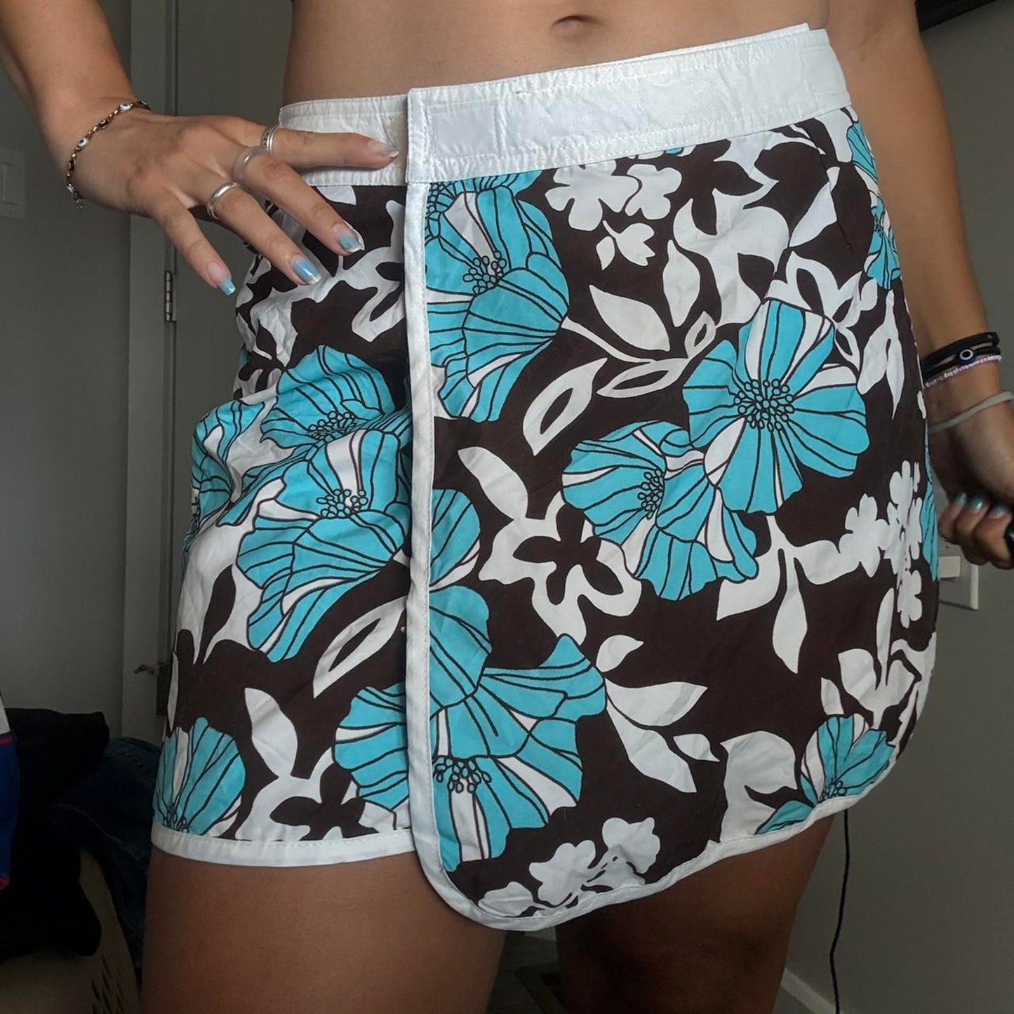 Reversible Wrap Mini Skirt