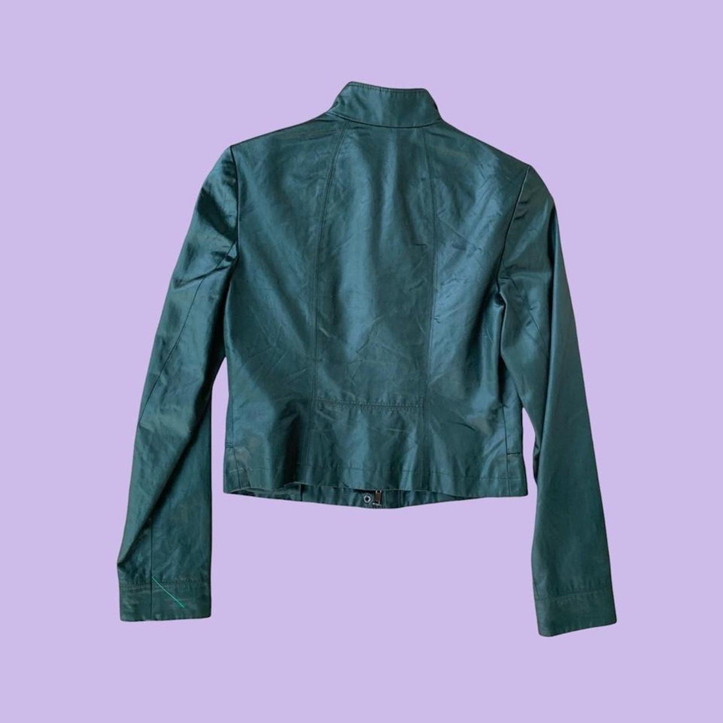 Silky Green Bomber Jacket