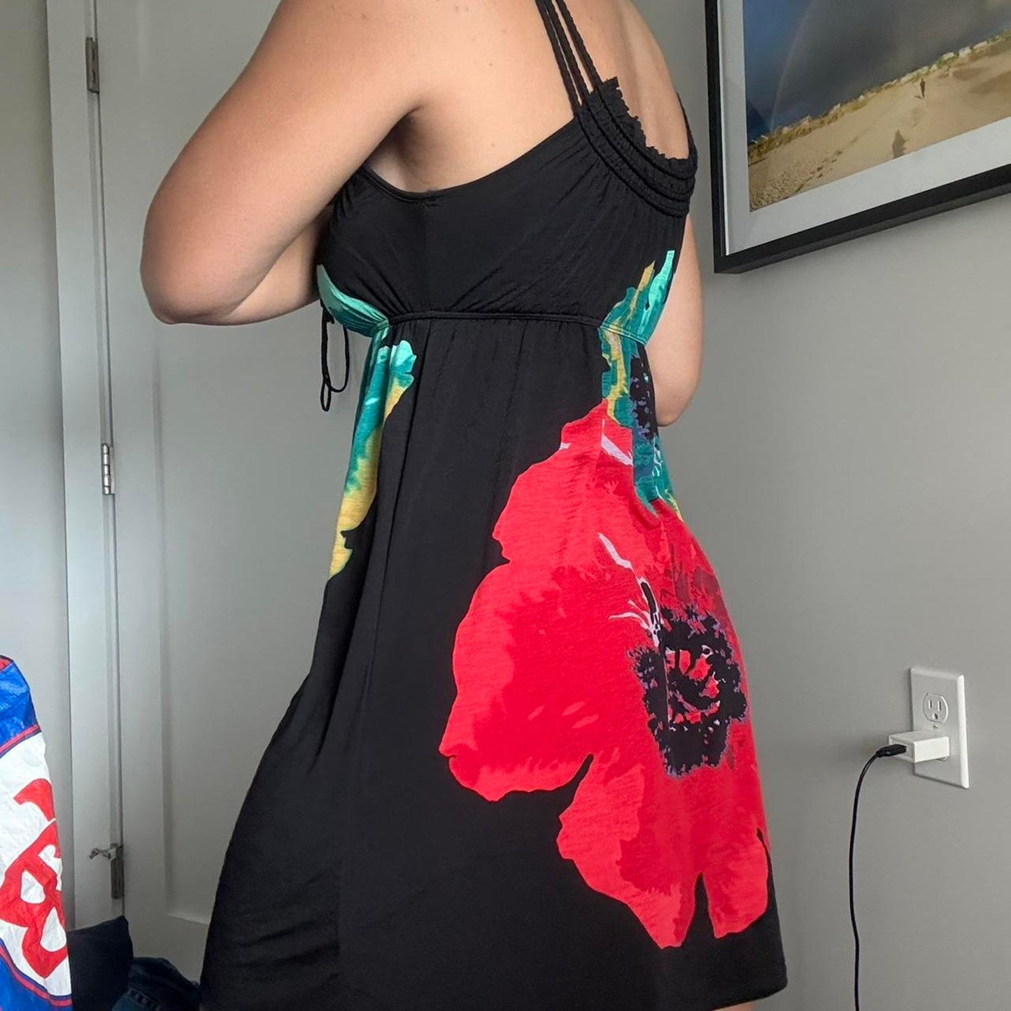 Graphic Floral Mini Dress