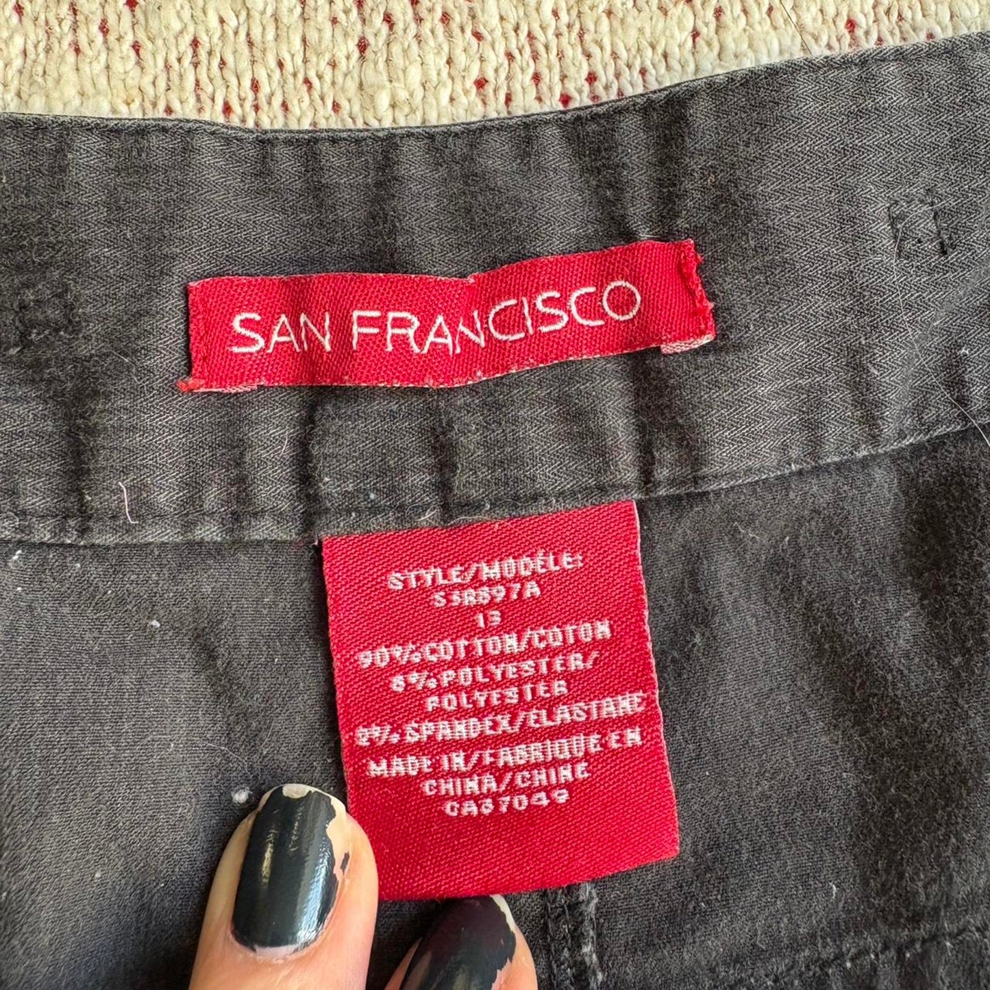 Grey Cargo Skirt