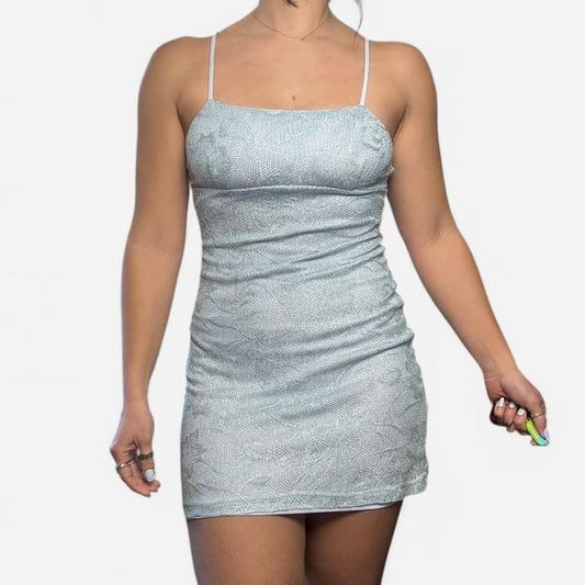 Baby Blue Lace Mini Dress