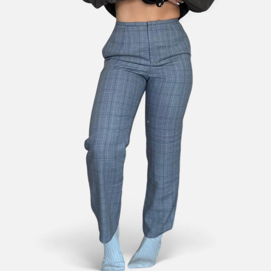 Blue Plaid Pants