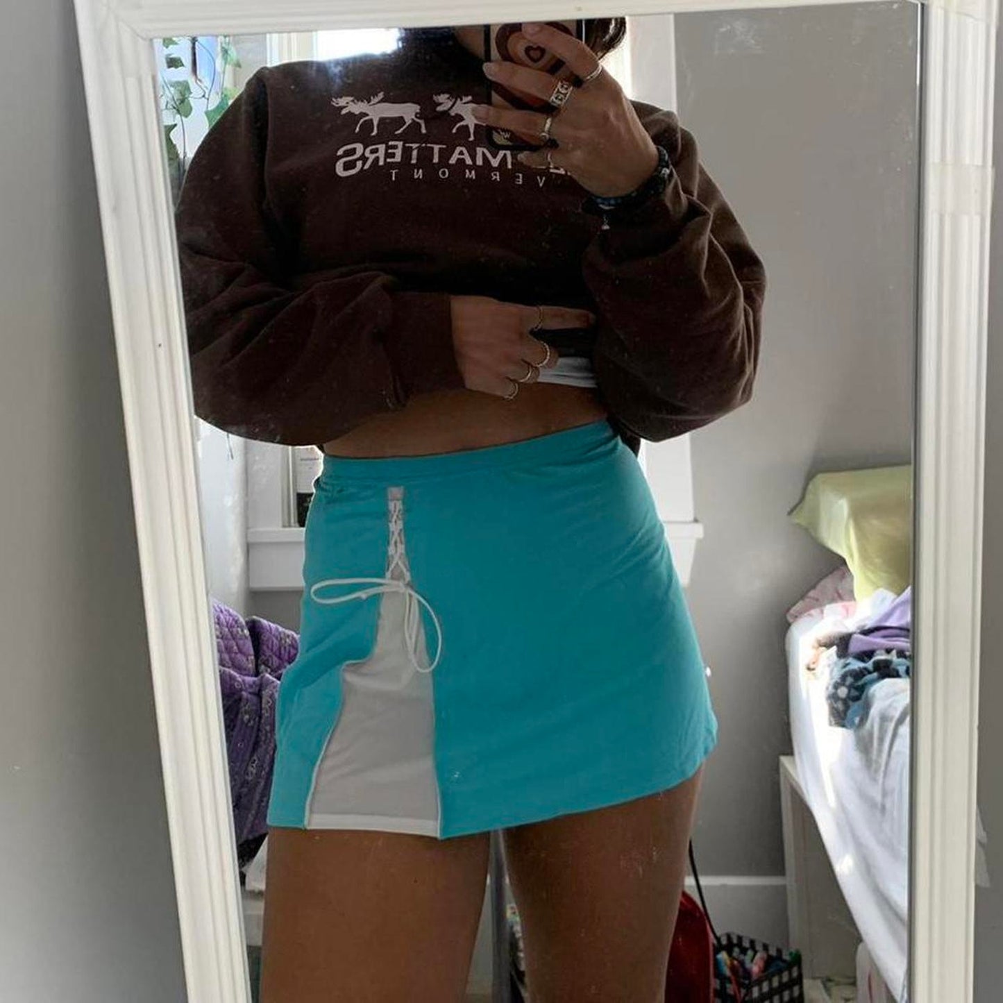 Aqua Blue Tennis Skirt