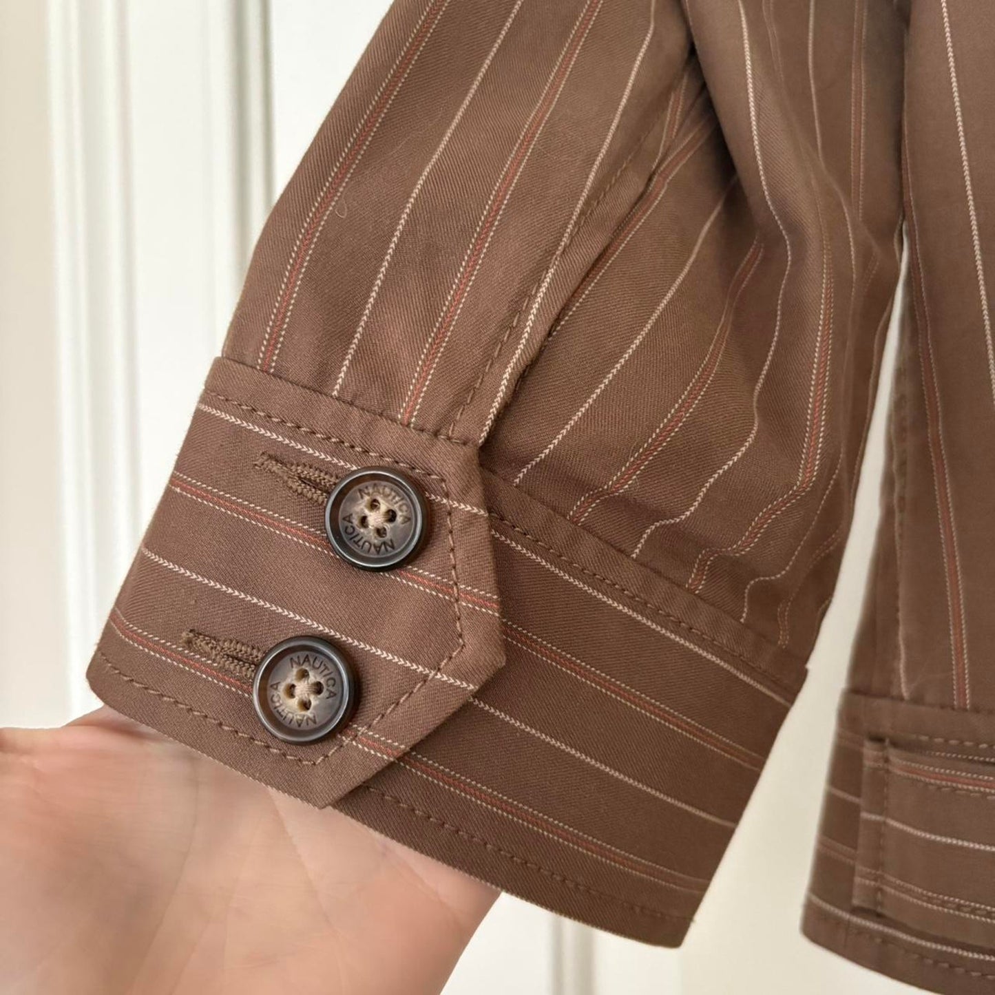 Striped  Button Up Jacket